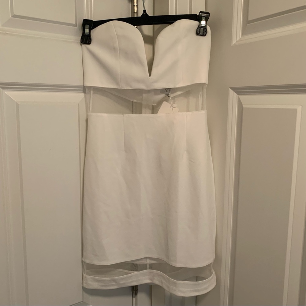 NWT Tobi White Mesh Mini Dress - Size Medium